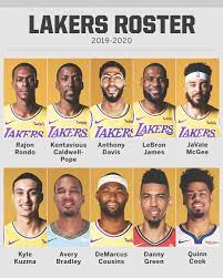 They play in the pacific division of the western conference in the national basketball association (nba). 2019 20 Los Angeles Lakers Roster Full Of Wildcats Lakers Roster Lakers Los Angeles Lakers Roster