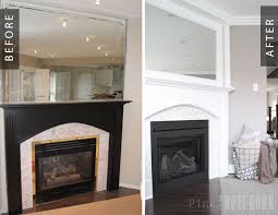 Beautiful Tiled Fireplace And Mantel