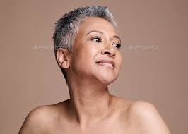 black woman senior skincare and beauty