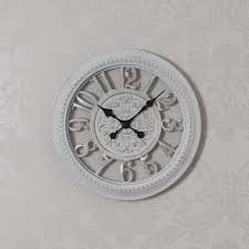 Wall Clock Ernest Antique White Shabby