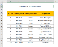 attendance sheet with salary in excel