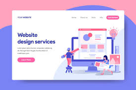 Landing Page Template Of Website Design Services Concept