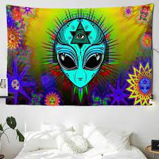Psychedelic Alien Trippy Wall Hanging