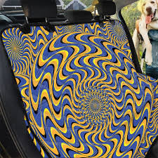 Yellow Motion Illusion Print Pet Car
