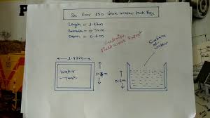 How To Calculate Rectangle Water Tank Size And Capicity Water Tank Calculation