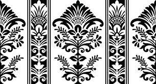 Fl Border Damask Art