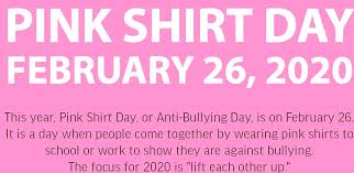 In addition a code of a pink shirt will be released in the same blog post. Pink Shirt Day Bluejayblog