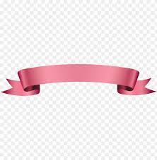 Pink Ribbon Banner Png Image With Transparent Background