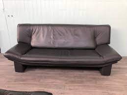 Leather Sofa With Pouf By Nicoletti