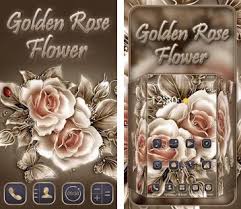 golden rose flower theme apk