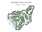 Wa-noa Golf Club New York Golf Course Map Home Decor - Etsy