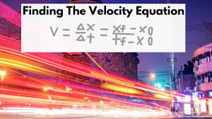 Velocity Equation Formula How To