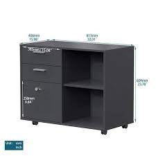 aoibox gray file cabinet with coded