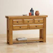 Hercules Console Table In Rustic Solid