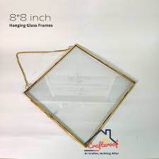 hanging gl photo frame 8 8 inch