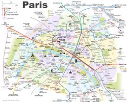 paris metro map with attractions