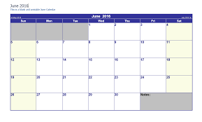 Monthly Calendar Template Microsoft Word June 2016 Word Calendar