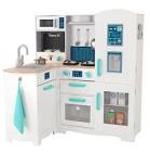 Electronic Play Kitchen With Stainless Steel Accessories Deluxe Wooden