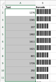 how to create a barcode in excel