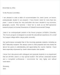 Professional Letter Of Recommendation Template Construction