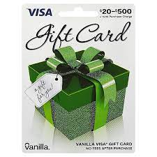 visa gift card vanilla 20 500 1 ea