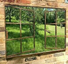 Large Garden Mirror Window Effect