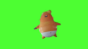 Trump Baby Floating By Green Screen Chroma Key Animated Balloon Gif