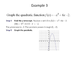 Graphing Quadratic Functions Y 2 Ax Bx C
