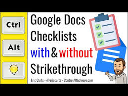 checklists in google docs with and
