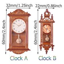 Miniature Vintage Pendulum Wall Clock