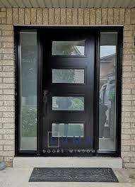 Modern Steel Door With 2 Sidelites
