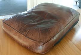 fix flattened down leather sofa