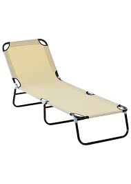 portable folding sun lounger w 5