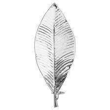 large silver leaf wall hanging candle