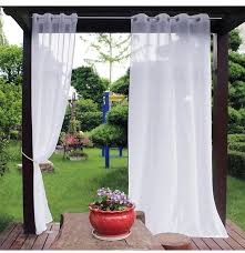 outdoor curtains waterproof white