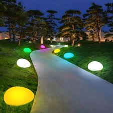 Solar Lamps Garden Lights Glow Cobble