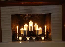 Metal Candle Holders In Fireplaces
