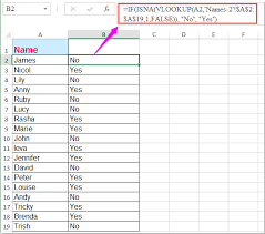 how to vlookup to compare two lists in