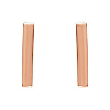 1 3 Inch Vertical Bar Gold Earrings