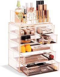 acrylic makeup organizer with 7 drawers