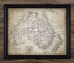 Includes australia outline and australia stencil. Art Art Prints Vintage Map Of Australia Australi Vintage Australia Map Australia Map Print