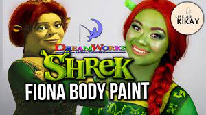 fiona from shrek makeup and body paint