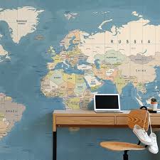 World Map Wallpaper In Many Styles