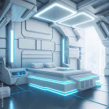 futuristic sci fi architecture white