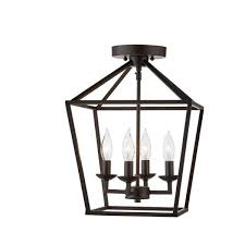 Home Decorators Collection Weyburn 16 5 In 4 Light Bronze Semi Flush Mount C5596 The Home Depot