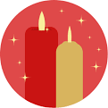 Weihnachten, Kerzen Symbol in Christmas Advent Iconset