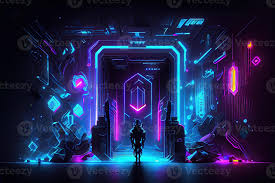 gamer wallpaper neon glow light
