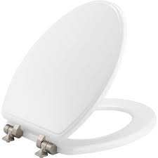 Closed Enameled Wood Front Toilet Seat