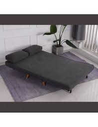 aspen double sofa bed charcoal fabric