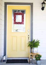 A Yellow Front Door Makeover